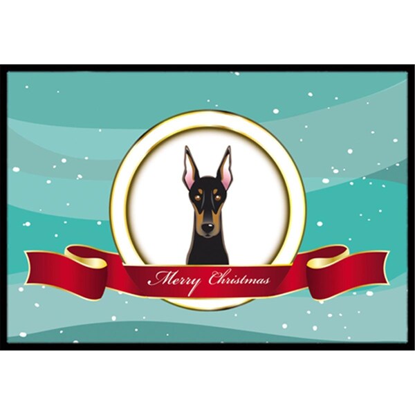 Carolines Treasures Doberman Merry Christmas Indoor and Outdoor Mat- 24 x 36 in. BB1555JMAT - main